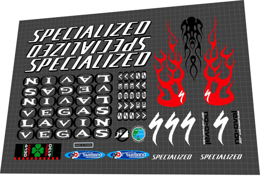 SPECIALIZED Fatboy (2001) Vegas TJ Lavin Frame Decal Set - Bike Decal Replace