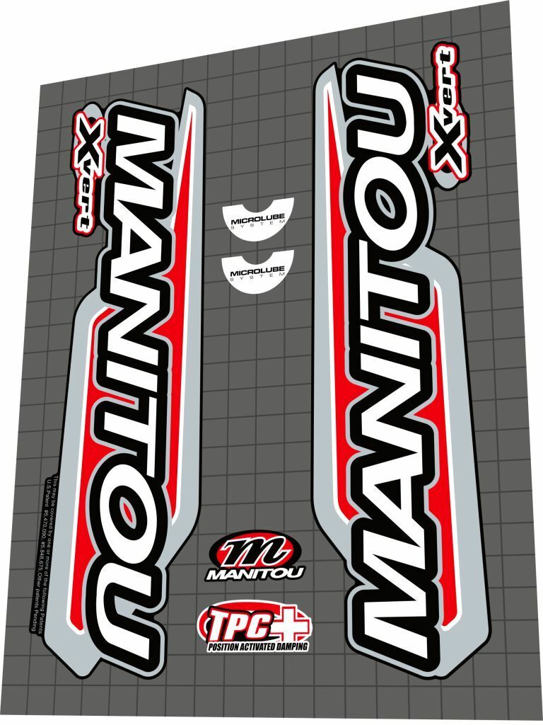 MANITOU X-Vert (2001) Fork Decal Set - Bike Decal Replace