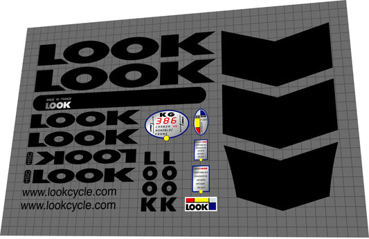 LOOK KG 386 (2002) Frame Decal Set - Bike Decal Replace