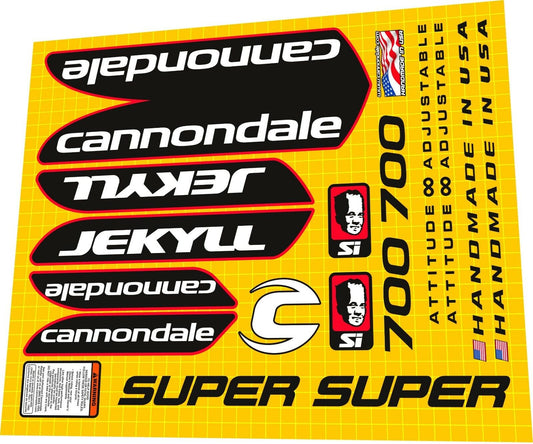 CANNONDALE Jekyll 700 (2002) Frame Decal Set - Bike Decal Replace