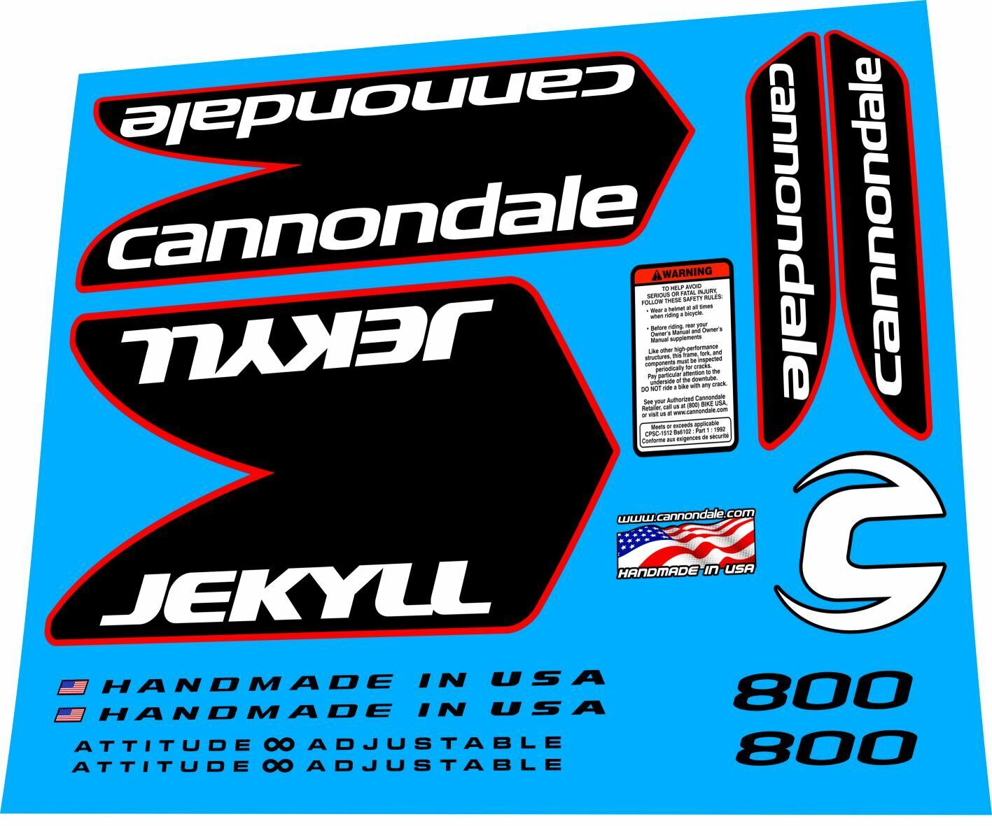 CANNONDALE Jekyll 800 (2002) Frame Decal Set - Bike Decal Replace