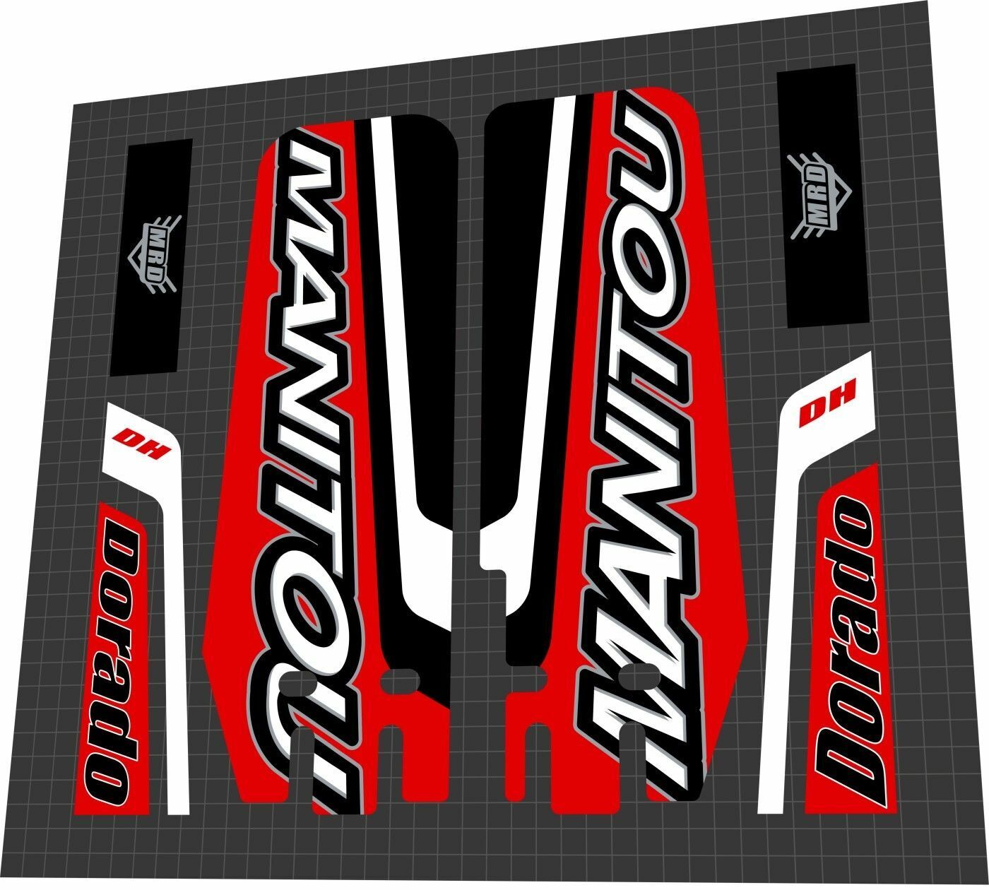 MANITOU Dorado (2003) DH Fork Decal Set - Bike Decal Replace