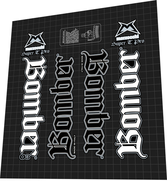 MARZOCCHI Bomber (2003) Super T Pro Fork Decal Set - Bike Decal Replace
