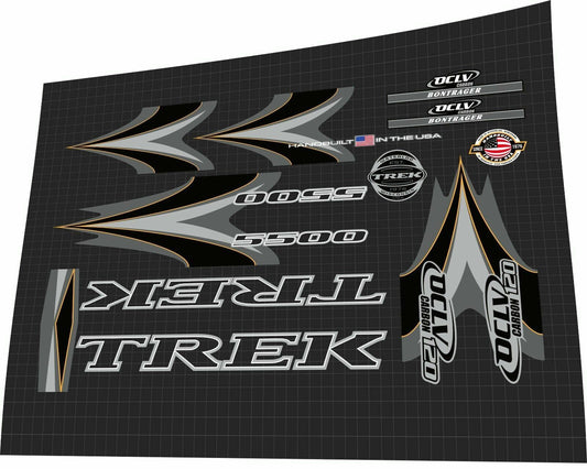 TREK 5500 (2004) OCLV Frame Decal Set - Bike Decal Replace