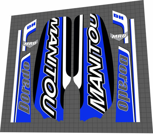 MANITOU Dorado (2005) DH Fork Decal Set - Bike Decal Replace