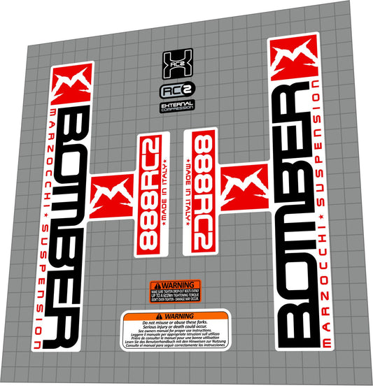 MARZOCCHI Bomber 888 RC2 (2006) Fork Decal Set