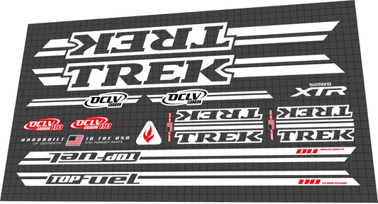 TREK Top Fuel (2006) 110 OCLV Carbon Team Issue Frame Decal Set - Bike Decal Replace