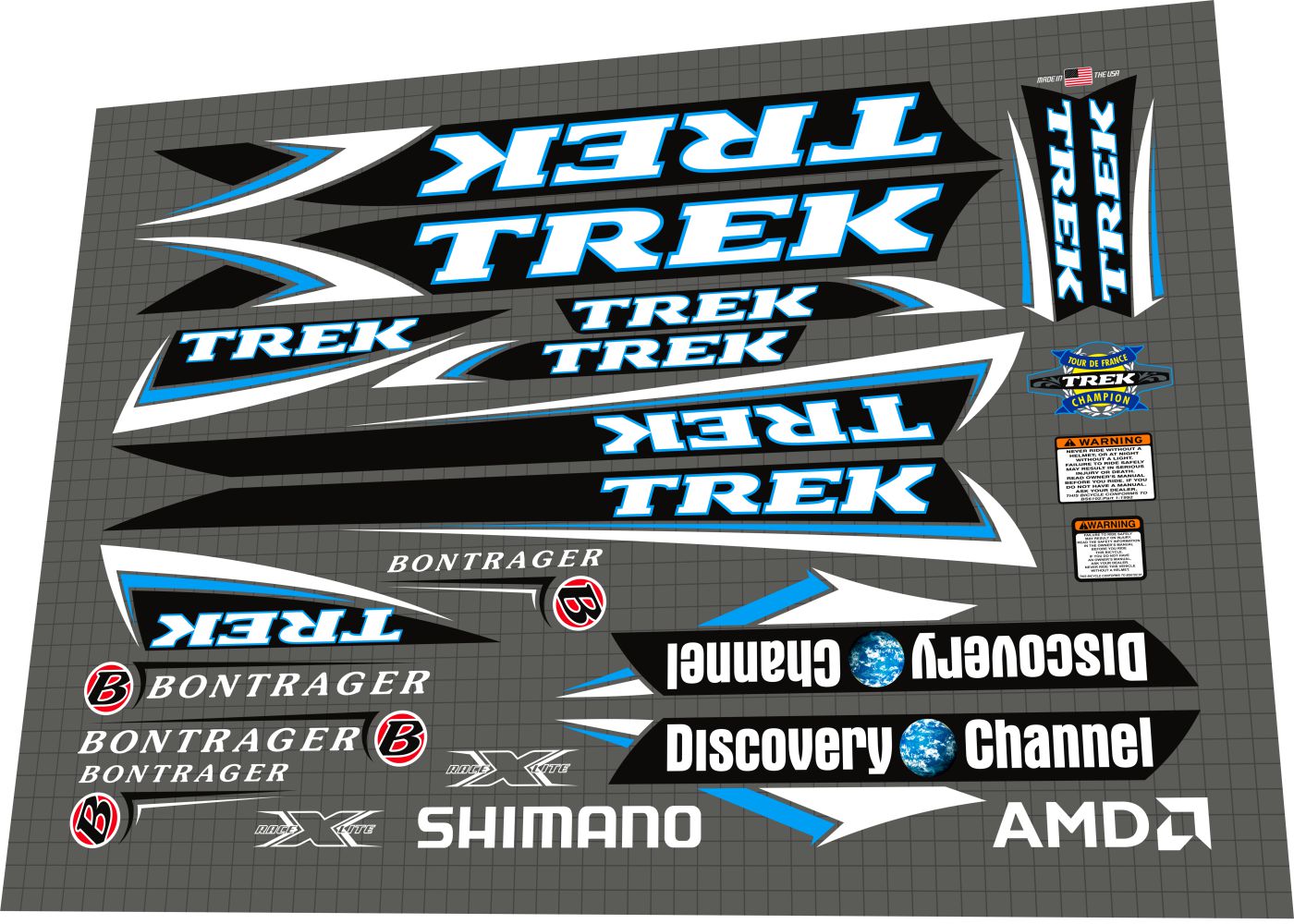 TREK Madone 5.2 SL Team (2006) Frame Decal Set TREK Madone 5.2 SL Team (2006) Frame Decal Set