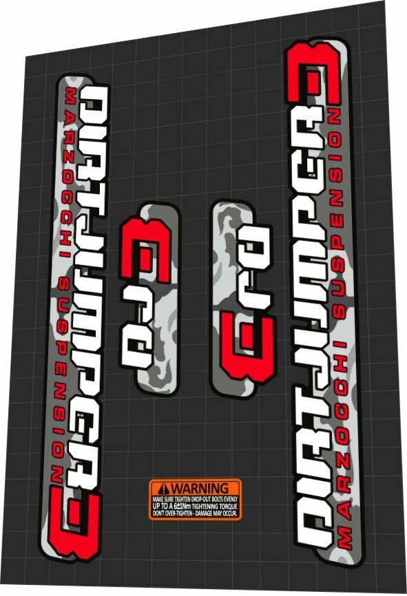 MARZOCCHI Dirt Jumper 3 (2007) Fork Decal Set - Bike Decal Replace