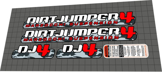 MARZOCCHI Dirt Jumper 4 (2007) Fork Decal Set - Bike Decal Replace
