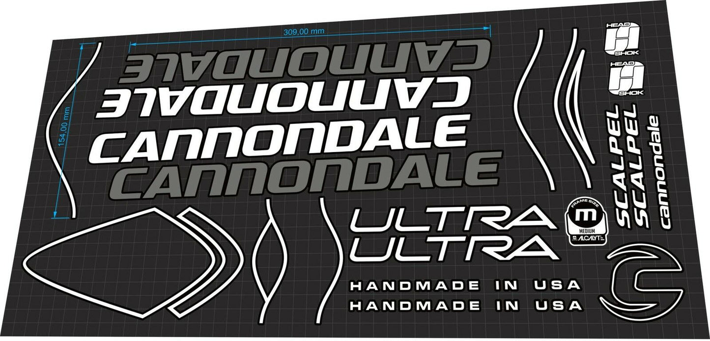 CANNONDALE Scalpel 5 (2007) Frame Decal Set - Bike Decal Replace