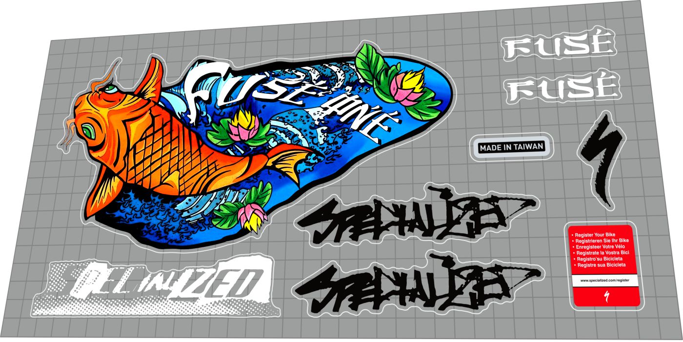 SPECIALIZED Fuse 1 (2008) Frame Decal Set