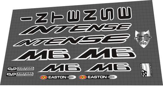 INTENSE M6 (2008) Frame Decal Set - Bike Decal Replace