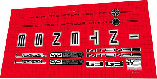 INTENSE Uzzi VP (2009) Frame Decal Set - Bike Decal Replace