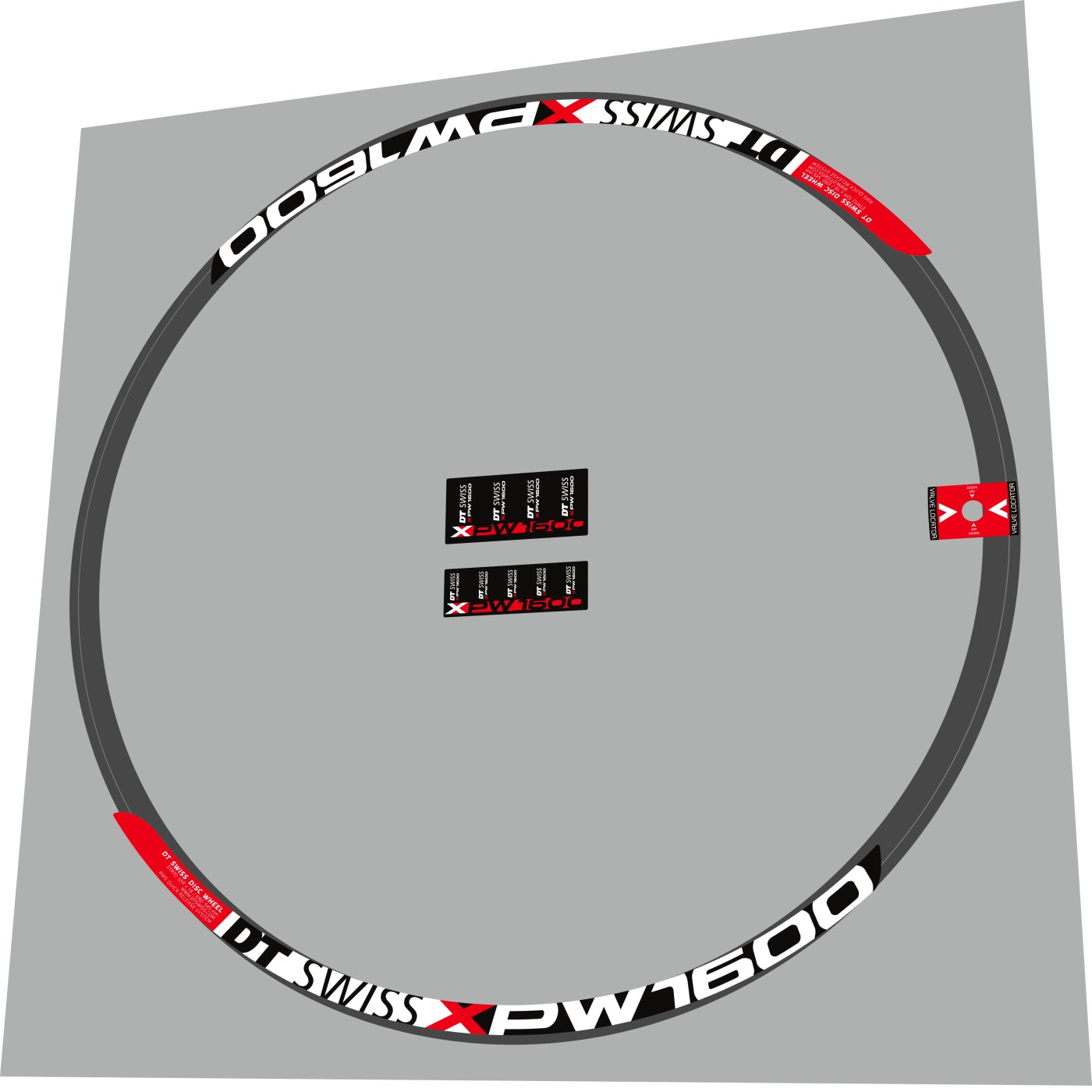 DT SWISS XPW (2010) 1600 Rim Decal Set