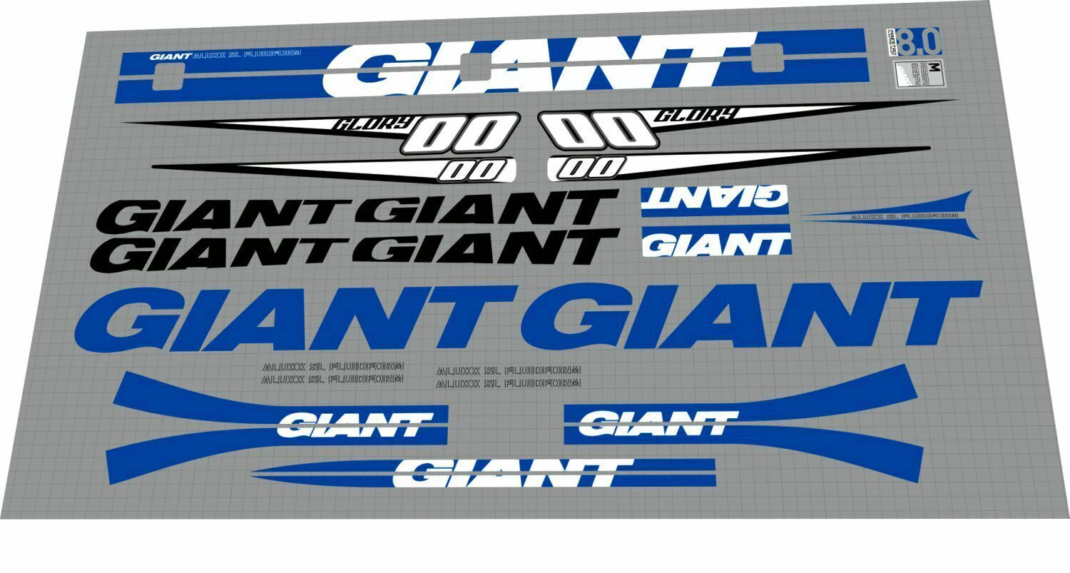 GIANT Glory 0 (2010) Frame Decal Set