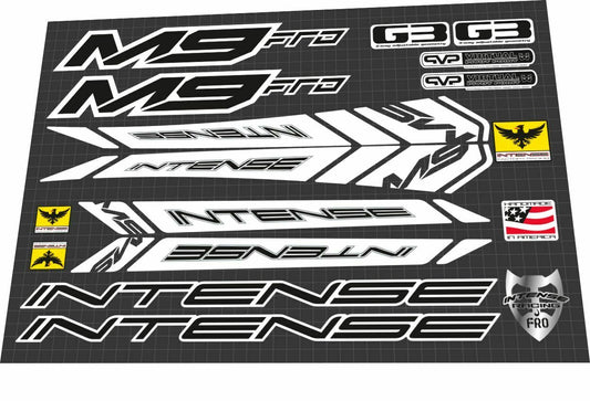 INTENSE M9 (2010) Frame Decal Set - Bike Decal Replace