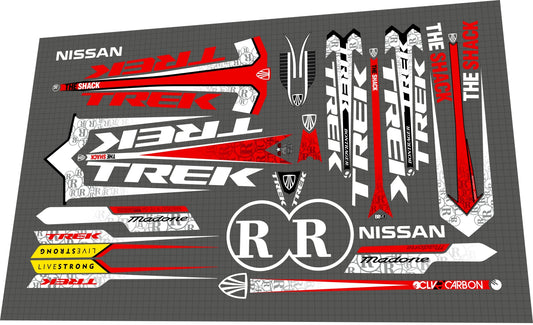 TREK Madone (2011) 6.9 SSL Team Radioshack Frame Decal Set - Bike Decal Replace