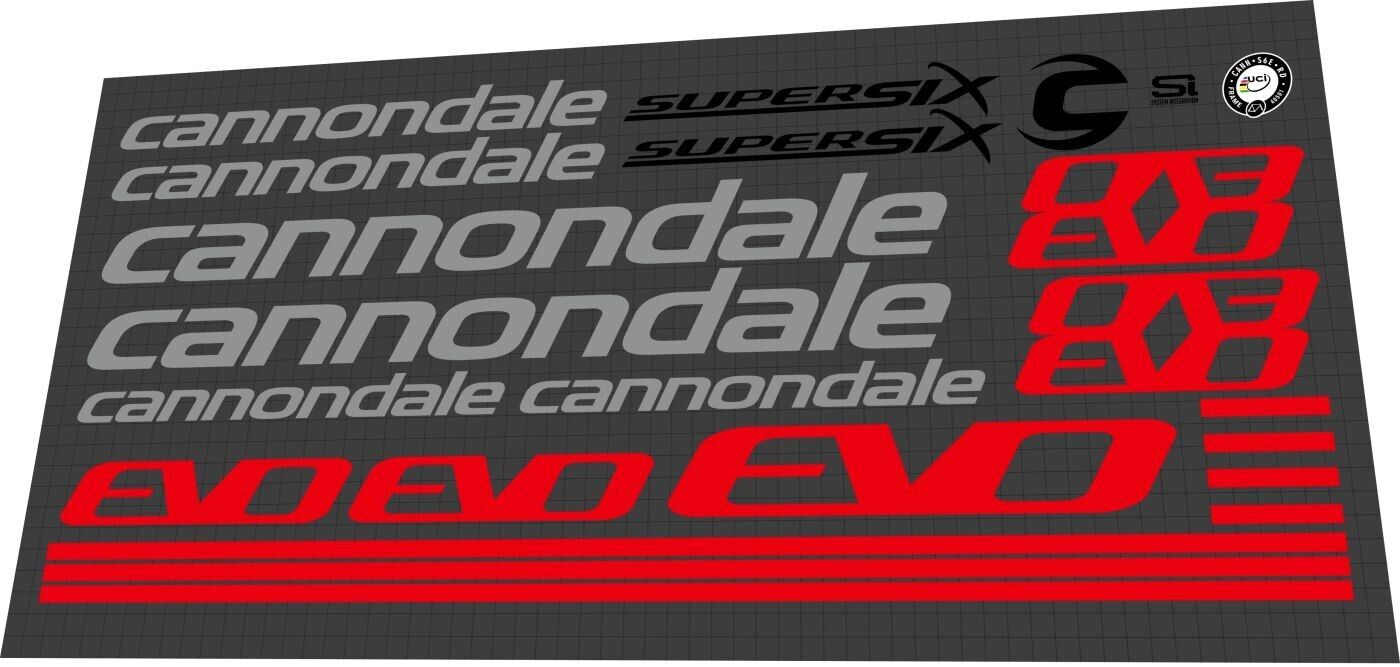 CANNONDALE SuperSix (2013) EVO Frame Decal Set