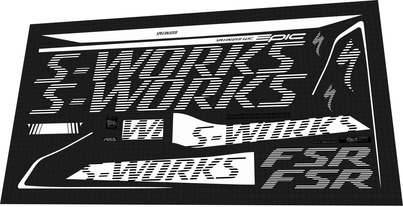 SPECIALIZED Epic (2014) FSR S-Works Frame Decal Set