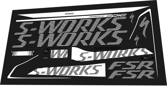 SPECIALIZED Epic (2014) FSR S-Works Frame Decal Set - Bike Decal Replace