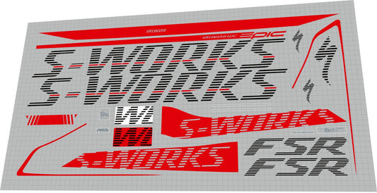 SPECIALIZED Epic (2014) FSR S-Works Frame Decal Set - Bike Decal Replace