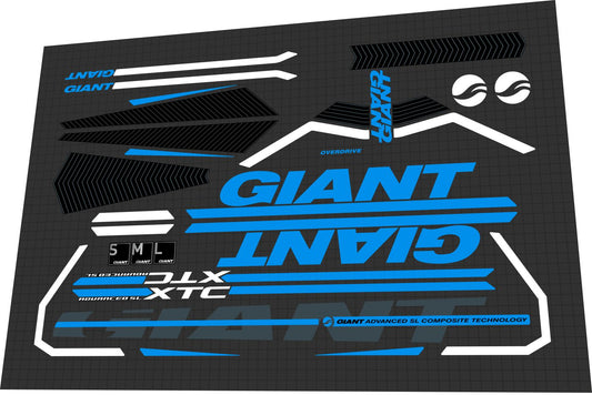GIANT XTC Advanced SL 27.5 (2015-2016) Frame Decal Set