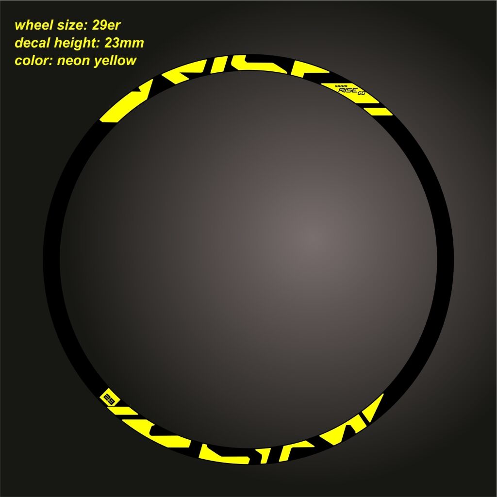 SRAM Rise (2015) 60 Rim Decal Set - Bike Decal Replace