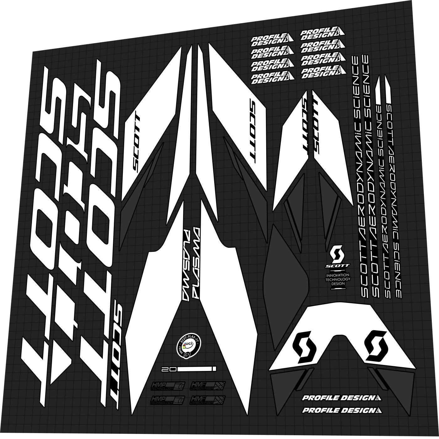 SCOTT Plasma (2016) Frame Decal Set
