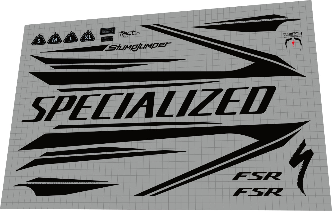 SPECIALIZED Stumpjumper (2016) FSR Frame Decal Set