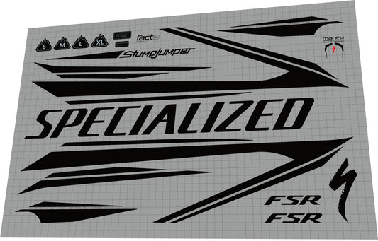 SPECIALIZED Stumpjumper (2016) FSR Frame Decal Set - Bike Decal Replace