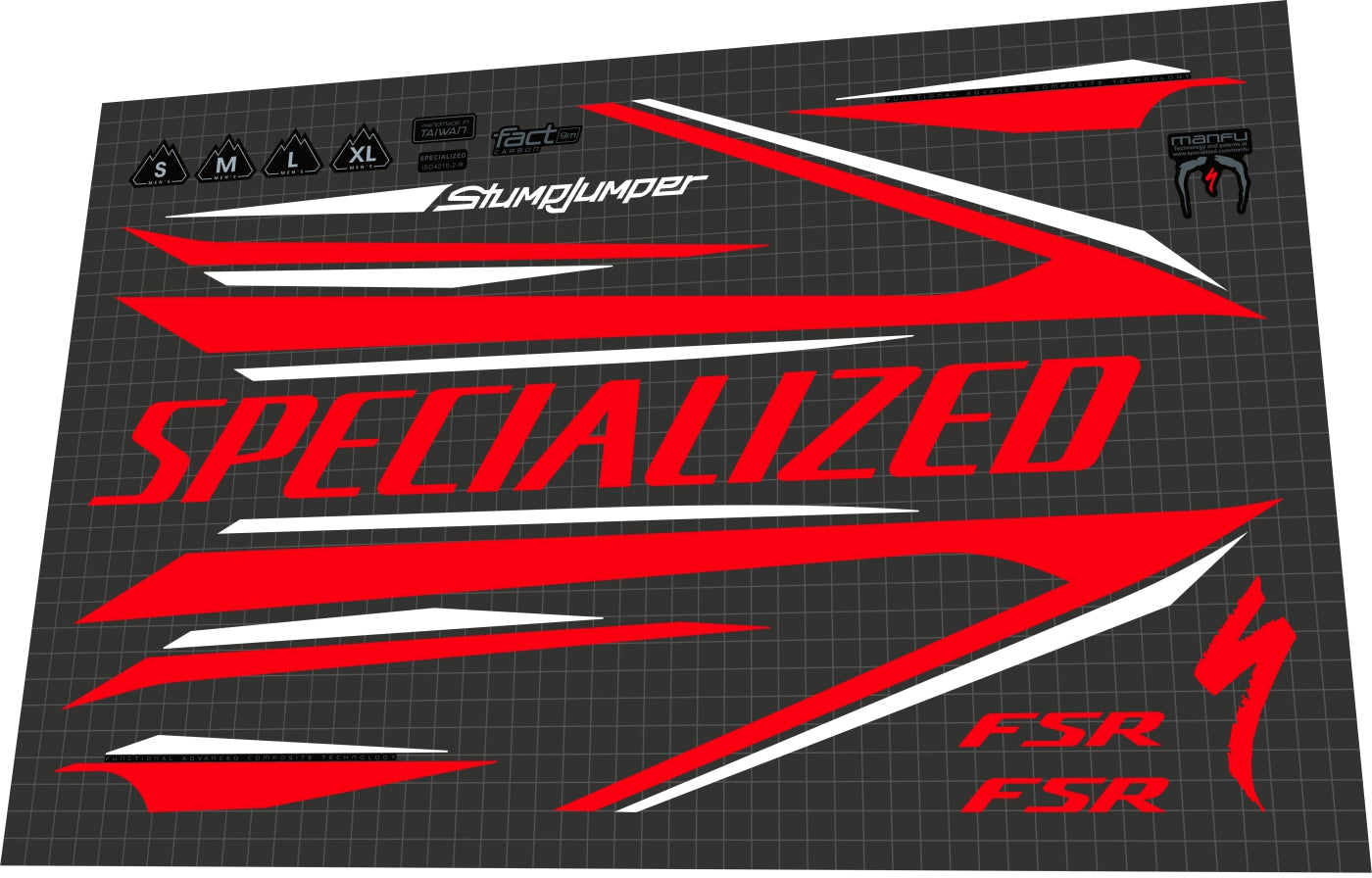 SPECIALIZED Stumpjumper (2016) FSR Frame Decal Set