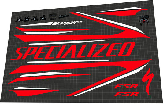SPECIALIZED Stumpjumper (2016) FSR Frame Decal Set - Bike Decal Replace