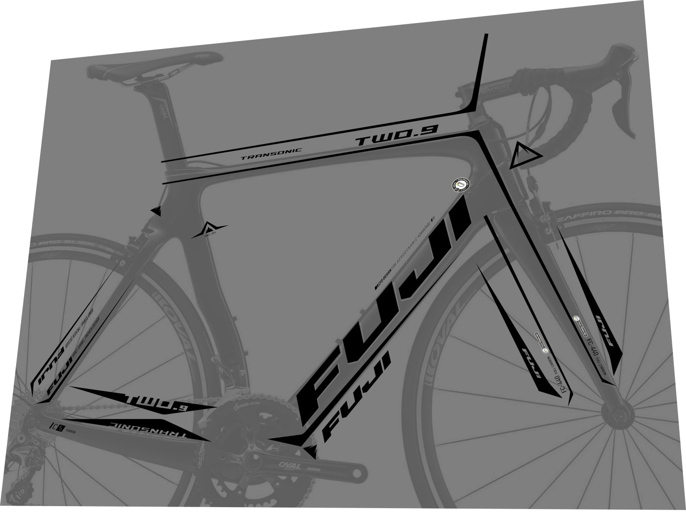 FUJI Transonic (2016) Frame Decal Set