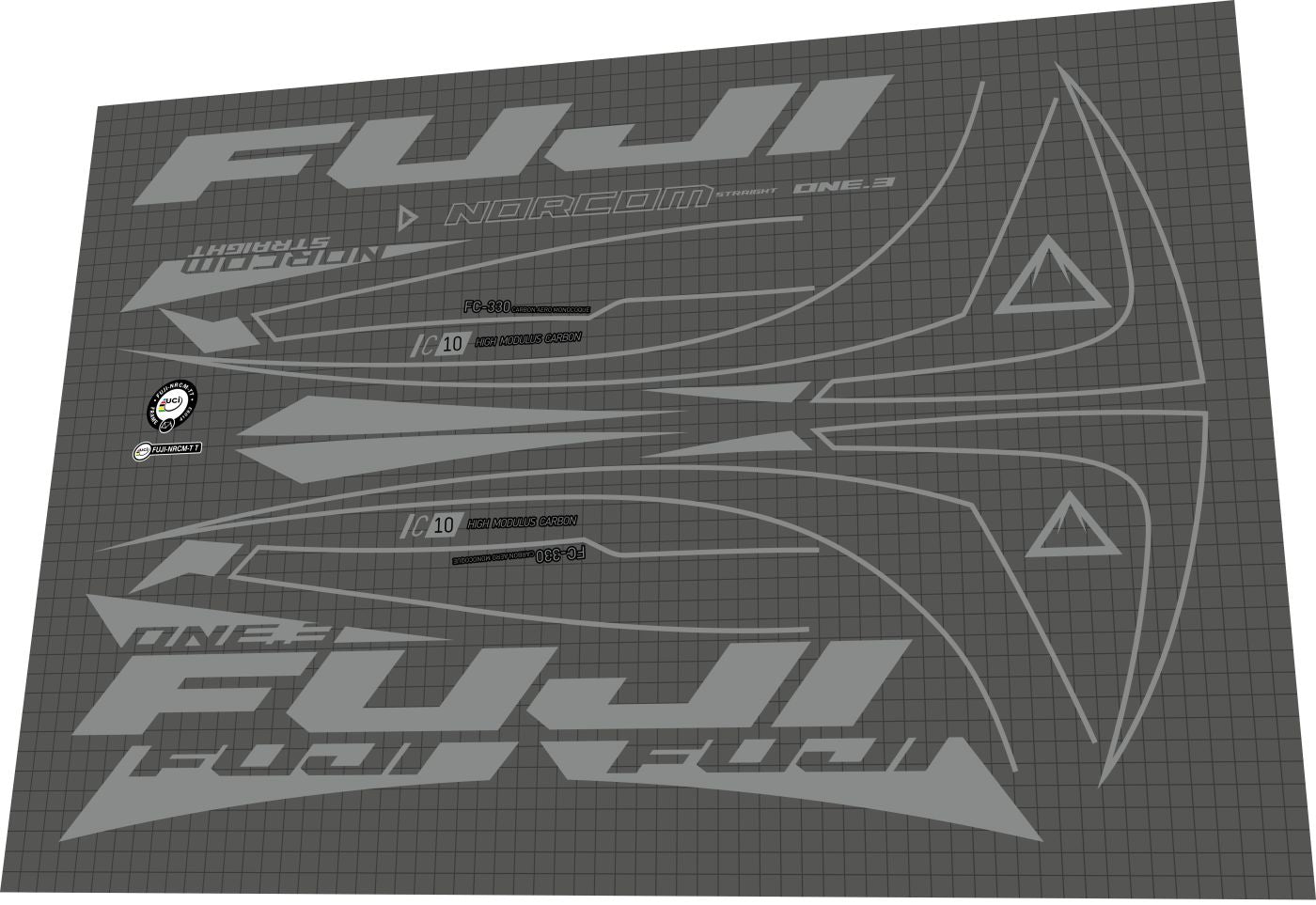 FUJI Norcom Straight (2017) Frame Decal Set