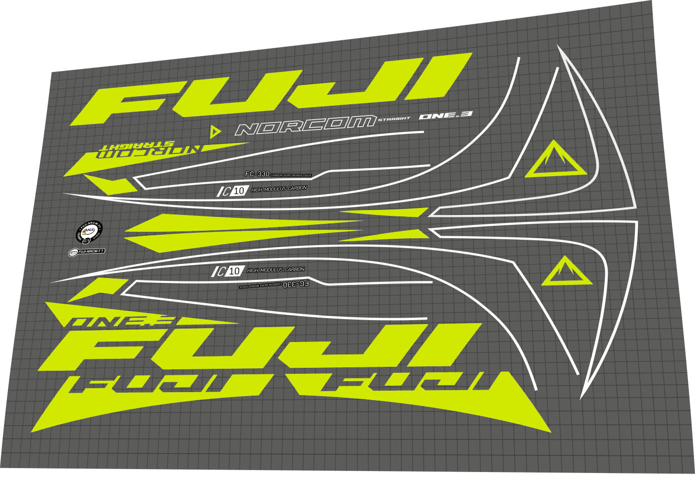 FUJI Norcom Straight (2017) Frame Decal Set