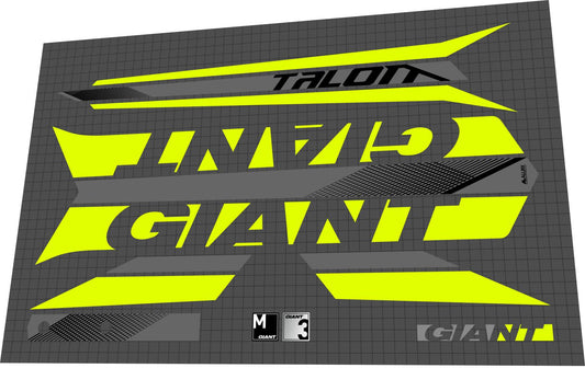 GIANT Talon (2017) Frame Decal Set - Bike Decal Replace