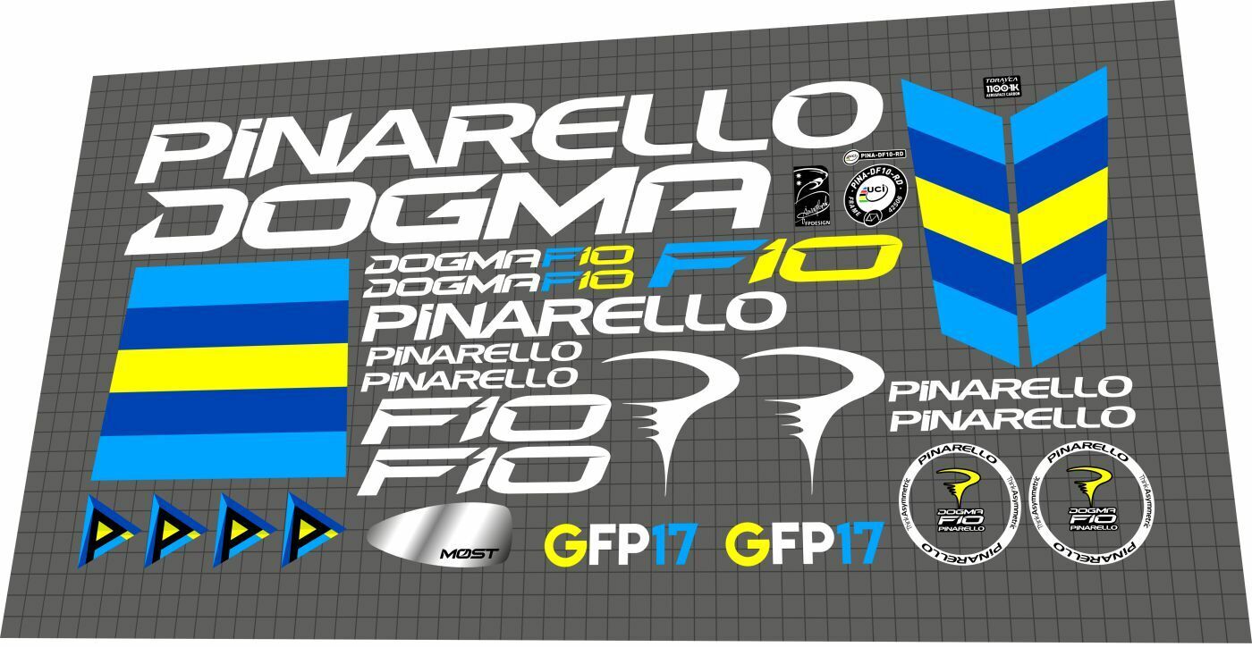 PINARELLO Dogma (2018 ) F10 Gran Fondo Frame Decal Set - Bike Decal Replace