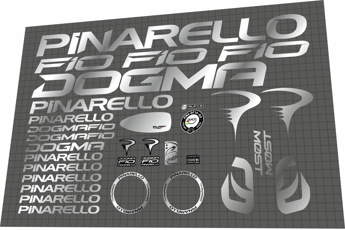 PINARELLO Dogma (2018) F10 Frame Decal Set