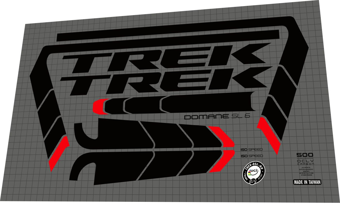 TREK Domane (2018) SL 6 Frame Decal Set
