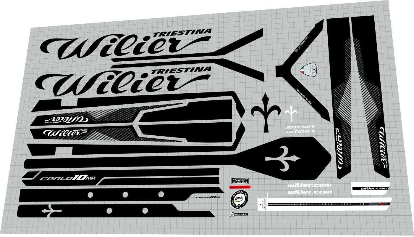 WILIER TRIESTINA Cento 10 Air (2017-2018) Frame Decal Set