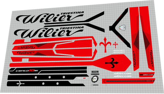 WILIER TRIESTINA Cento 10 Air (2017-2018) Frame Decal Set - Bike Decal Replace