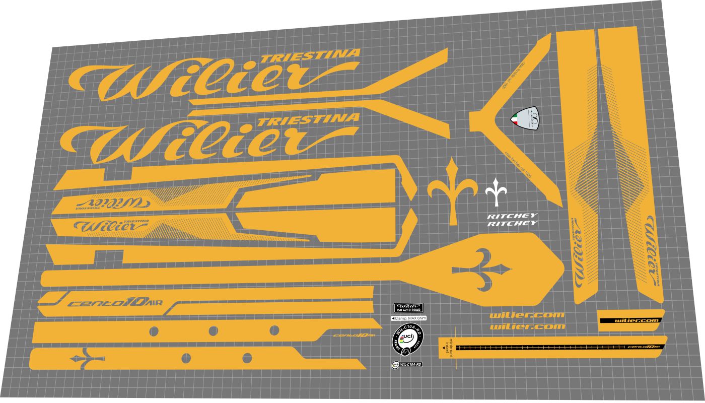 WILIER TRIESTINA Cento 10 Air (2017-2018) Frame Decal Set