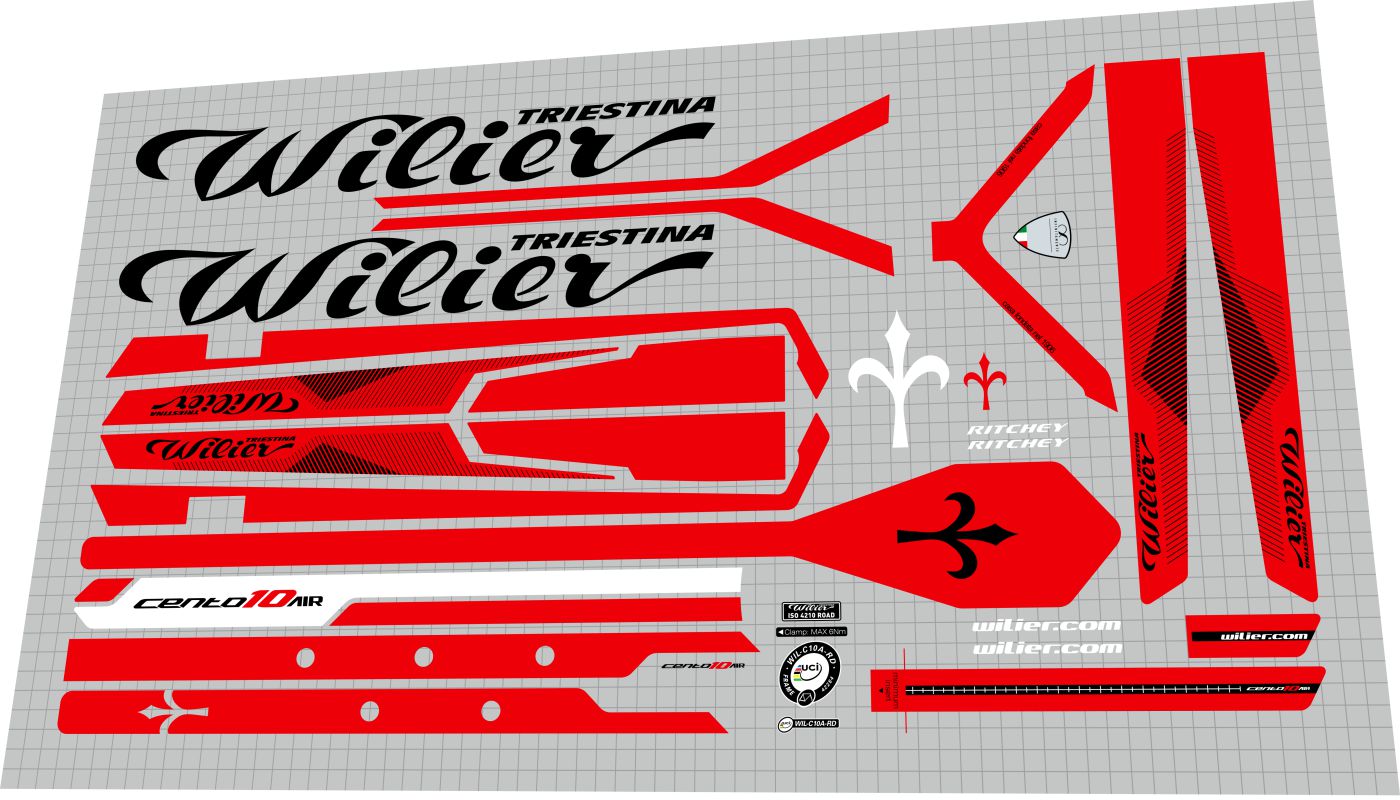 WILIER TRIESTINA Cento 10 Air (2017-2018) Frame Decal Set