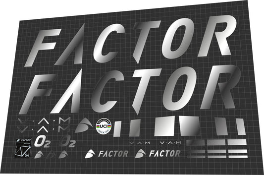 FACTOR O2 VAM (2019) Frame Decal Set - Bike Decal Replace