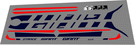 GIANT Stance (2019) Frame Decal Set - Bike Decal Replace
