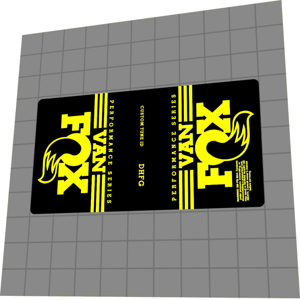 FOX Van (2019) Rear Shock Decal Set - Bike Decal Replace