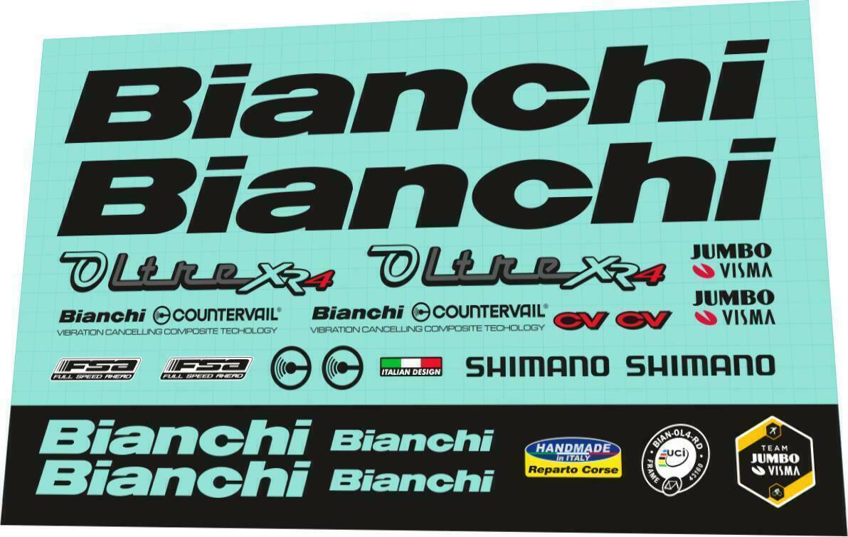 BIANCHI Oltre (2022) XR4 CV Team Jumbo Visma Frame Decal Set