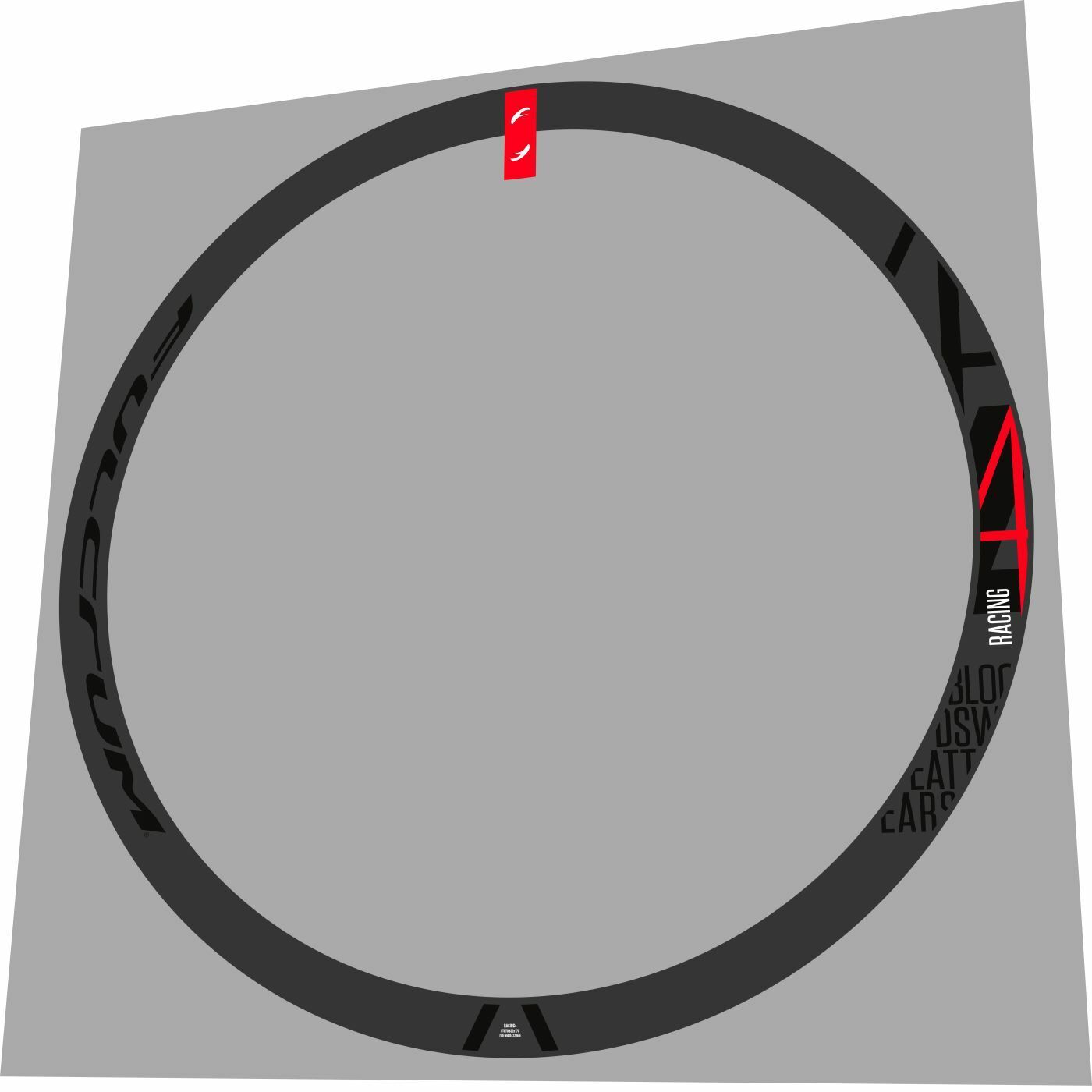 FULCRUM Racing (2018-2020) 4 DB Rim Decal Set - Bike Decal Replace