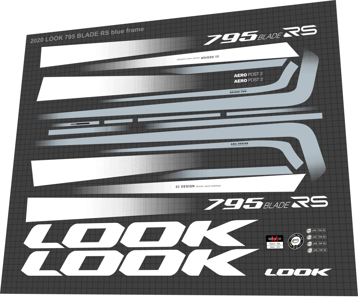 LOOK 795 (2020) Blade RS Frame Decal Set